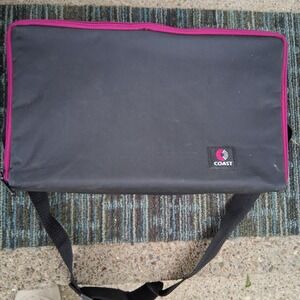 Vintage 90s Coast 60 Audio Cassette Tape Holder EUC Black Pink Magenta